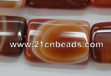 CAA300 15.5 inches 23*30mm rectangle red line agate gemstone beads