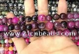 CAA3069 15 inches 10mm faceted round fire crackle agate beads wholesale