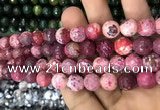 CAA3076 15 inches 10mm faceted round fire crackle agate beads wholesale