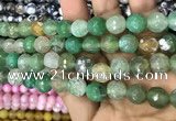 CAA3077 15 inches 10mm faceted round fire crackle agate beads wholesale