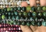 CAA3080 15 inches 10mm faceted round fire crackle agate beads wholesale