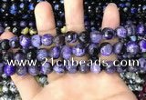 CAA3091 15 inches 10mm faceted round fire crackle agate beads wholesale