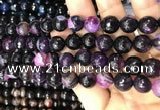 CAA3096 15 inches 10mm faceted round fire crackle agate beads wholesale