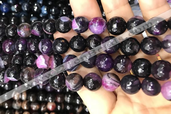 CAA3096 15 inches 10mm faceted round fire crackle agate beads wholesale