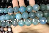 CAA3237 15 inches 16mm faceted round fire crackle agate beads wholesale