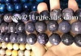 CAA3242 15 inches 16mm faceted round fire crackle agate beads wholesale