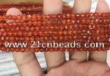 CAA3265 15 inches 4mm faceted round agate beads wholesale