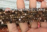 CAA3269 15 inches 4mm faceted round agate beads wholesale