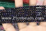 CAA3270 15 inches 4mm faceted round agate beads wholesale