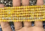 CAA3276 15 inches 4mm faceted round agate beads wholesale