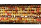 CAA3292 15 inches 6mm faceted round agate beads wholesale