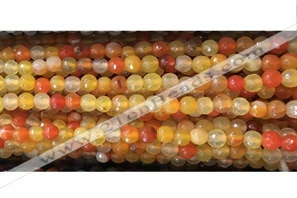 CAA3292 15 inches 6mm faceted round agate beads wholesale