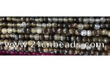 CAA3294 15 inches 6mm faceted round agate beads wholesale