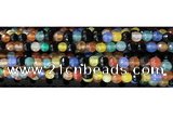 CAA3296 15 inches 6mm faceted round agate beads wholesale