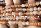 CAA3303 15 inches 6mm faceted round agate beads wholesale