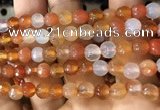 CAA3304 15 inches 6mm faceted round agate beads wholesale