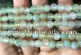 CAA3306 15 inches 6mm faceted round agate beads wholesale