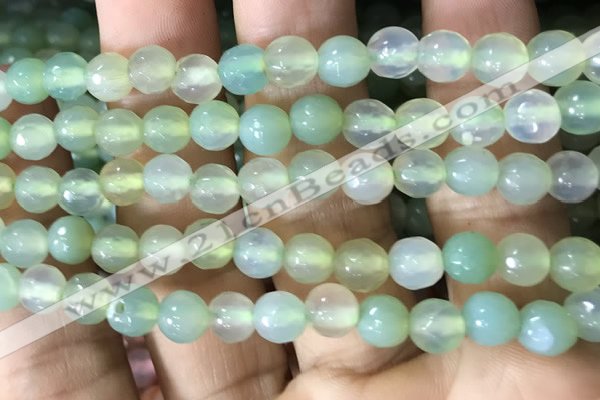 CAA3306 15 inches 6mm faceted round agate beads wholesale