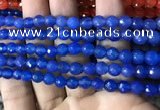 CAA3307 15 inches 6mm faceted round agate beads wholesale