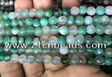 CAA3309 15 inches 6mm faceted round agate beads wholesale