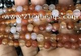 CAA3310 15 inches 6mm faceted round agate beads wholesale