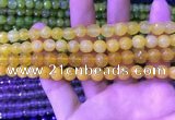 CAA3331 15 inches 8mm faceted round agate beads wholesale