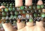 CAA3346 15 inches 8mm faceted round agate beads wholesale