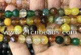 CAA3347 15 inches 8mm faceted round agate beads wholesale