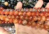 CAA3368 15 inches 10mm faceted round agate beads wholesale