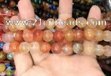 CAA3371 15 inches 10mm faceted round agate beads wholesale