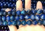 CAA3407 15 inches 12mm faceted round agate beads wholesale