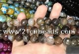 CAA3411 15 inches 12mm faceted round agate beads wholesale