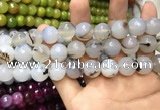 CAA3420 15 inches 14mm faceted round agate beads wholesale