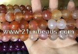 CAA3422 15 inches 14mm faceted round agate beads wholesale