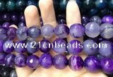 CAA3424 15 inches 14mm faceted round agate beads wholesale