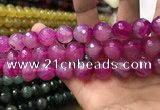 CAA3425 15 inches 14mm faceted round agate beads wholesale