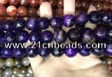 CAA3446 15 inches 16mm faceted round agate beads wholesale