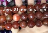 CAA3449 15 inches 16mm faceted round agate beads wholesale