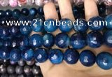 CAA3451 15 inches 16mm faceted round agate beads wholesale