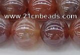 CAA3504 15.5 inches 12mm round AB-color fire agate beads wholesale