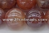 CAA3505 15.5 inches 14mm round AB-color fire agate beads wholesale