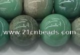 CAA3520 15.5 inches 14mm round AB-color grass agate beads wholesale