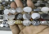 CAA3565 15.5 inches 13*18mm oval grey Botswana agate beads