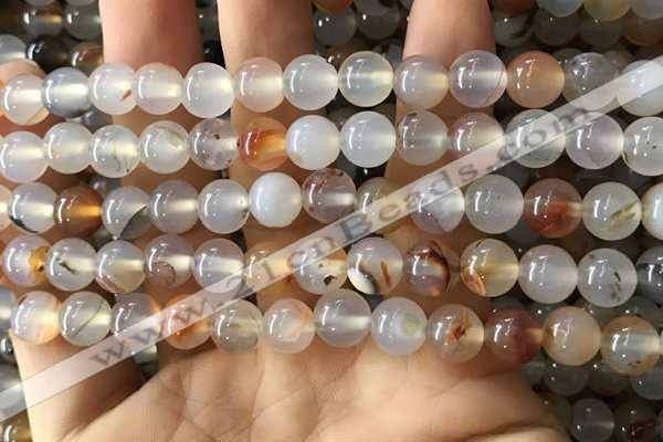 CAA3598 15.5 inches 8mm round dendritic agate beads wholesale