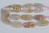 CAA3611 15.5 inches 25*45mm oval sakura agate gemstone beads