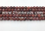 CAA3629 15.5 inches 6mm faceted round Portuguese agate beads