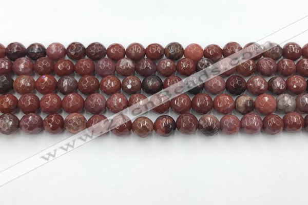 CAA3629 15.5 inches 6mm faceted round Portuguese agate beads