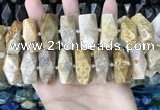 CAA3717 13*26mm - 15*30mm faceted nuggets chrysanthemum agate beads