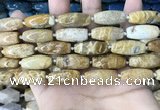 CAA3720 15.5 inches 9*22mm - 11*25mm rice chrysanthemum agate beads