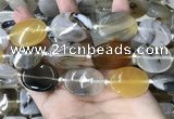 CAA3742 15.5 inches 22*30mm oval Montana agate beads wholesale